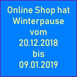 Winterpause 20.12.2018 - 09.01.2019