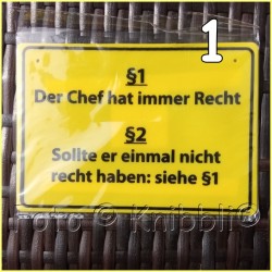 Schild Kunststoff ca 10,5 x 15 cm Auswahl aus 48 Texten
