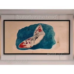 Artist J.Z. Bild Holz Tattoo Titel butterfly in the head