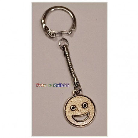 kleiner Metall Smiley Anhänger 02
