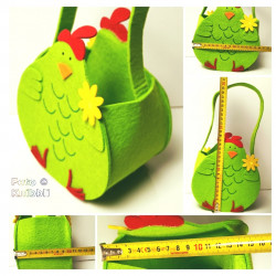 Oster Frühjahr Filzkorb Deko Geschenk Tasche 001