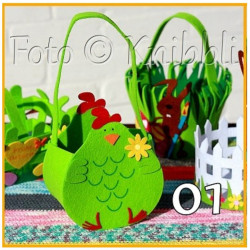 Oster Frühjahr Filzkorb Deko Geschenk Tasche 001