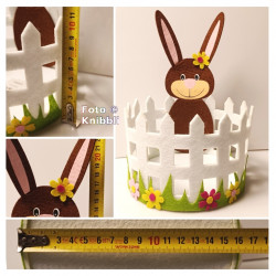 Oster Frühjahr Filzkorb Deko Geschenk Tasche 002