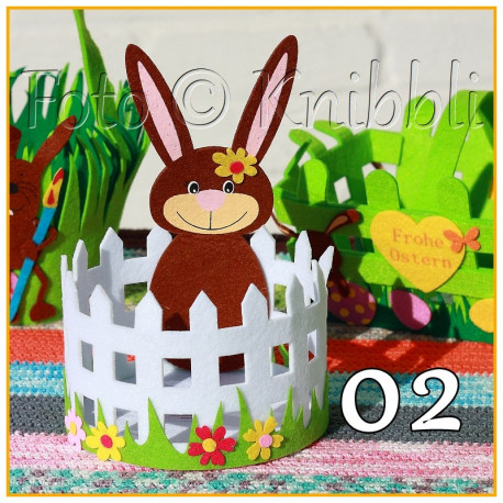 Oster Frühjahr Filzkorb Deko Geschenk Tasche 002