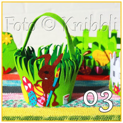 Oster Frühjahr Filzkorb Deko Geschenk Tasche 003