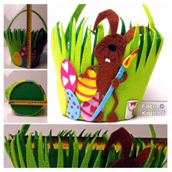 Oster Frühjahr Filzkorb Deko Geschenk Tasche 003