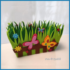 Sommer Frühjahr Filzkorb Deko Geschenk Korb 001