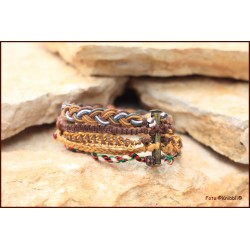 5 fach Armband Braun Bunt