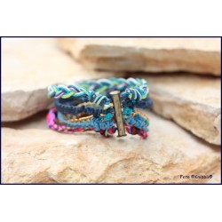 5 fach Armband Blau Bunt