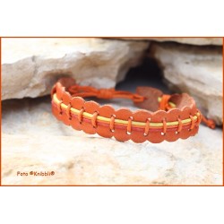 Set 4 Leder Armbänder Regenbogen Styl Nr 1