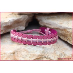 Set 4 Leder Armbänder Regenbogen Styl Nr 1