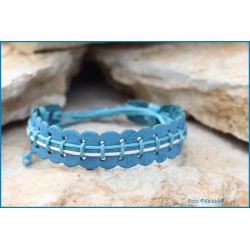 Set 4 Leder Armbänder Regenbogen Styl Nr 2