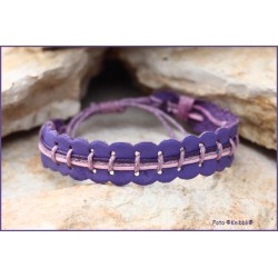 Set 4 Leder Armbänder Regenbogen Styl Nr 2