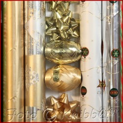 12 tlg Geschenk Verpackungs - Set Gold