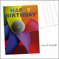 Postkarte Happy Birthday Glitter