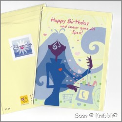 Geburtstagskarte Klappkarte mit Umschlag 002