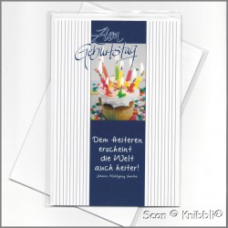 Geburtstagskarte Klappkarte mit Umschlag 017