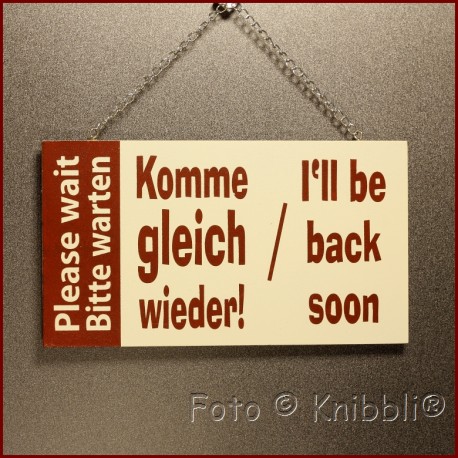 Vollfarbe Schild 10x18 Spruch 10