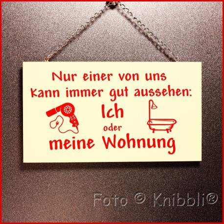 Vollfarbe Schild 10x18 Spruch 11
